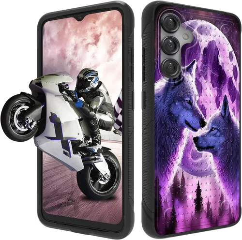 Vista 37 de Funda protectora resistente de doble capa para Samsung A14 5G (parte trasera con textura antideslizante), TPU suave a prueba de golpes, para Samsung