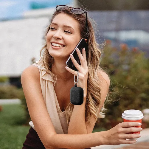 Vista 5 de Lerobo - Funda para AirPods Pro 2, funda de silicona suave con llavero para mujer