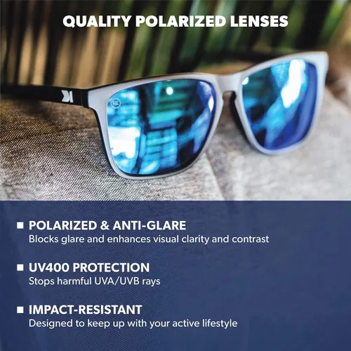 Vista 2 de Knockaround Fast Lanes - Gafas de sol polarizadas ligeras para hombres y mujeres, protección UV400