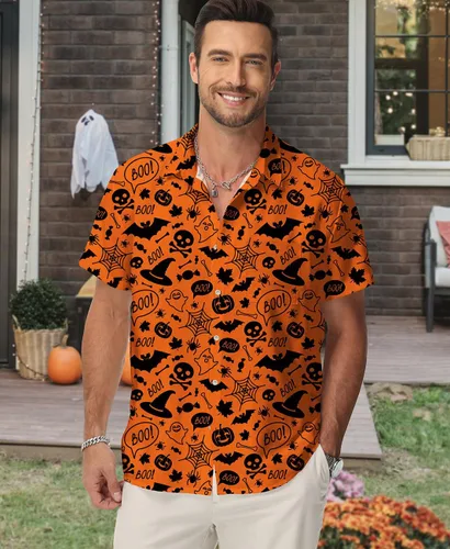 Vista 117 de KYKU - Camisa hawaiana funky para hombre, ropa tropical para vacaciones en Palm Beach
