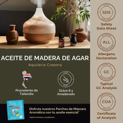 Vista 6 de Gya Labs Aceite Esencial de Madera de Agar - 0.34 Fl Oz - para Cabello, Piel, Difusor, Aromaterapia y Fabricación de Velas DIY