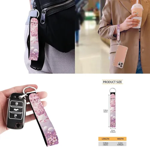 Vista 6 de Talayituse Paquete de 5 mochilas con estampado de flor de cerezo de gato, para niñas, mochila escolar informal con lonchera, estuche para lápices