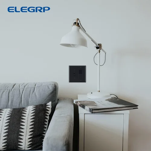 Vista 5 de ELEGRP - Placa de pared combinada de 2 ventanas, interruptor de luz de palanca de 1 banda, 1 dispositivo decorador/GFCI, placas de pared combinadas