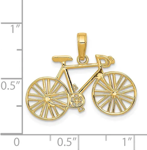 Vista 3 de Finejewelers - Abalorio para bicicleta oro amarillo de 14 quilates pulido