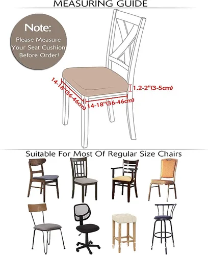 Vista 6 de Fundas elásticas para sillas de comedor, fundas protectoras extraíbles para sillas de cocina, fundas protectoras para comedor, hotel Gris y verde