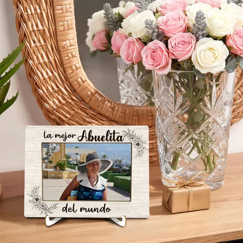 Vista 5 de Marco de fotos de 4 x 6 pulgadas, La Mejor Abuelita Del Mundo, regalos para la mejor abuela española, abuela, abuela, marcos de fotos