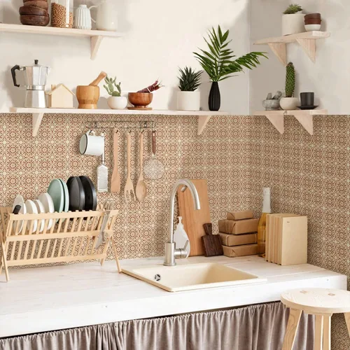 Vista 59 de Alwayspon Adhesivos de transferencia de azulejos de vinilo esmerilado para despegar y pegar, calcomanías autoadhesivas para azulejos de pared