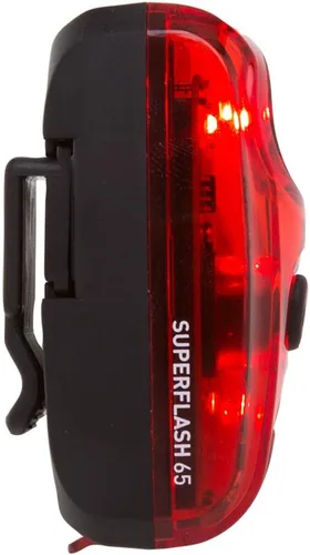 Vista 3 de Planet Bike Superflash 65 - Luz trasera para bicicleta, color rojo y negro