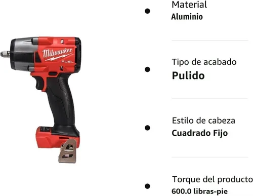 Vista 5 de Llave de impacto de torque medio de MILWAUKEE, 3/8", inalámbrica