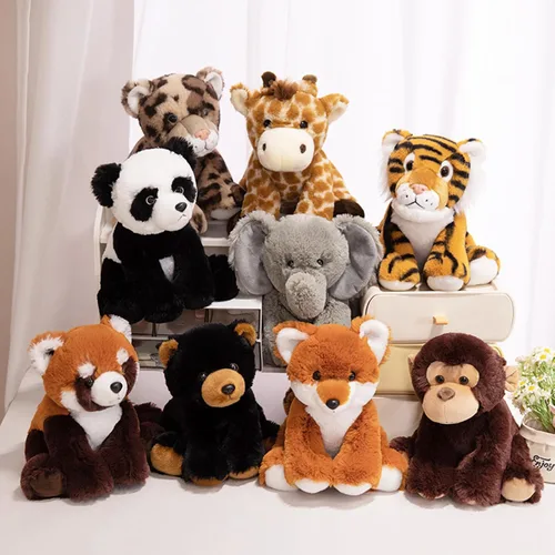 Vista 7 de Ditucu Peluche de oso negro de 8 pulgadas, lindos juguetes de peluche realistas, ultra suaves, regalos para niños