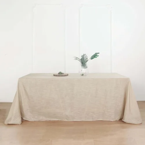 Vista 32 de Efavormart Mantel Redondo de Arpillera Sintética de Yute Natural de 90 Pulgadas - Cubierta de Mesa Rústica Boho Chic Estilo Granja para Navidad