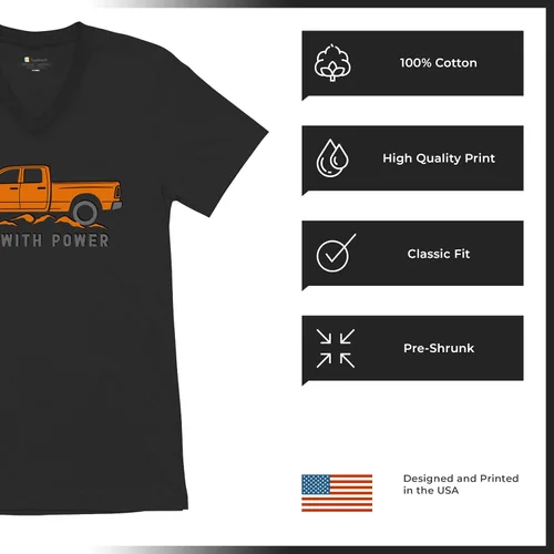 Vista 80 de Tee Hunt Camisetas gráficas y camisetas sin mangas para hombre Roll with Power Pickup Truck
