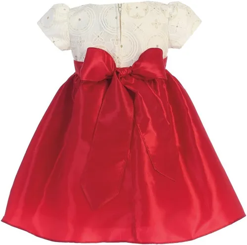 Vista 2 de Vestido de Navidad para niñas rojas