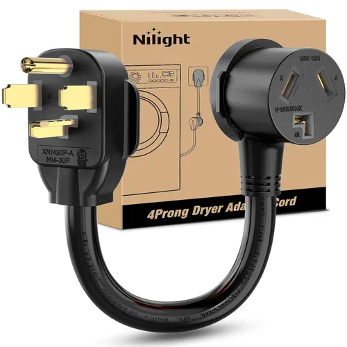 Vista 22 de Nilight Cable adaptador de secadora de 30 amperios a 30 amperios calibre 10 10-30P a 14-30R con cable de tierra