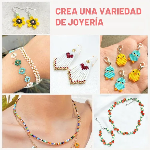Vista 2 de Redtwo Cuentas de cristal de 0.118 in para la fabricación de joyas, kit