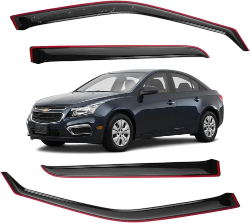Vista 125 de Viseras para ventanas para Mazda 3 Sedán 4 puertas 2004 2005 2006 2007 2008 2009 estilo JDM Mugen, deflector de viento, protector solar y de lluvia