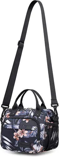 Vista 19 de TuErCao - Bolsa de almuerzo pequeña, ligera y aislada para mujer; para trabajo, portátil, suave enfriador para pícnic, viajes, viajes por carretera