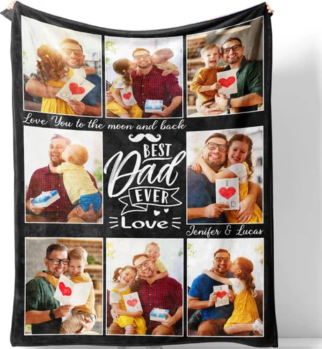 Vista 28 de D-Story Manta personalizada con foto, entrega al día siguiente, hecha en EUA, Manta de collage personalizada, haz una manta personalizada
