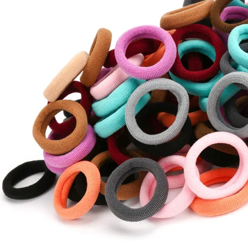 Vista 12 de Gomas para el pelo de bebé, gomas de algodón para niñas, bandas de pelo sin costuras para niños, coleteros elásticos para niñas, diámetro de 0.97