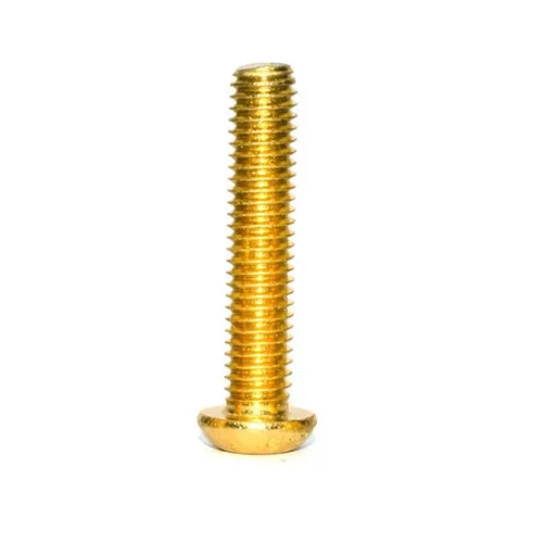 Vista 5 de 50pcs M3 12.9 Tornillos Allen Tornillo hexagonal Cabeza de botón Tornillos Tornillos hexagonales Oro (0.236 in)