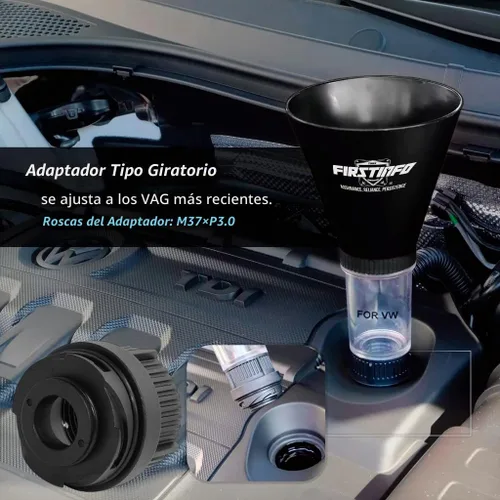 Vista 3 de FIRSTINFO F3553VW Juego de embudo de aceite para motor Volkswagen - Herramienta de llenado de aceite sin derrames, fácil de usar