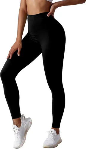 Vista 5 de GYMTITAN Leggings con espalda en V y levantamiento de glúteos para mujer, con bolsillos, suaves, de cintura alta, pantalones de yoga