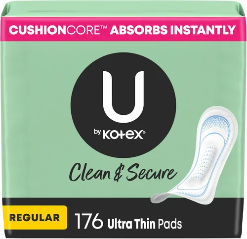 Vista 14 de U by Kotex Toallas con Alas, Clean & Secure, Ultra Delgadas, Absorción Intensa, 44 Unidades (El Empaque Puede Variar)