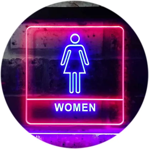 Vista 11 de ADVPRO Señal de neón LED de doble color para mujer, para inodoro, WC, 12 "x 8.5", st6s32-i1014-br