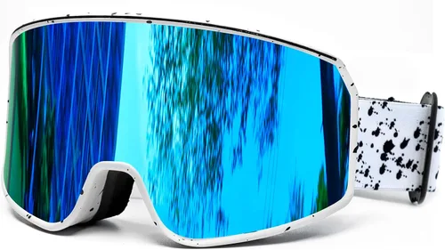 Vista 11 de SPOSUNE Gafas de esquí sobre gafas con doble lente Gafas de nieve antivaho anti-UV para hombres, mujeres, jóvenes, esquí, motos de nieve
