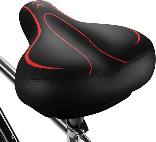 Vista 12 de Asiento de Bicicleta Extragrande, Asiento de Bicicleta Cómodo - Sillín de Bicicleta de Repuesto Universal - Asiento de Bicicleta de Cuero