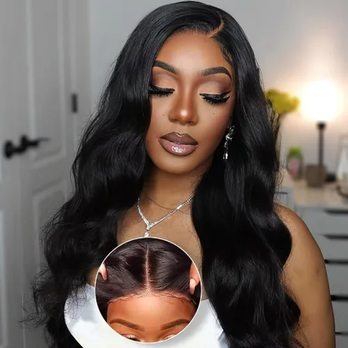 Vista 34 de Aaliweya Pelucas de cabello humano ondulado con cierre de encaje suizo real HD de 5 x 5 para mujer, densidad 15A, 200%, sin pegamento, con cordón