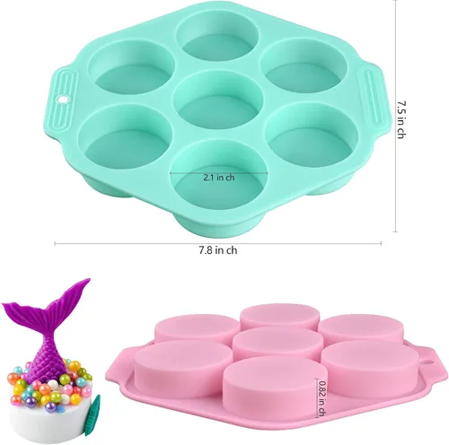 Vista 2 de Actvty - Moldes redondos para galletas cubiertas de chocolate, 3 moldes cilíndricos de silicona para chocolate, perfectos para galletas cubiertas 3