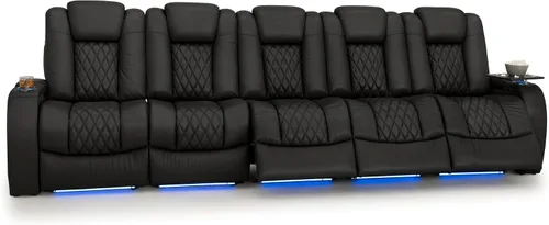 Vista 131 de Seatcraft Asiento de cine en casa Diamante Marrón Reclinable Individual