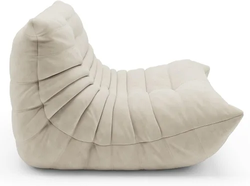 Vista 9 de Puf Togo sin comprimir de alta gama para adultos, sofá de espuma viscoelástica con tela suave, cómodo sillón de sala junto a la chimenea para sala