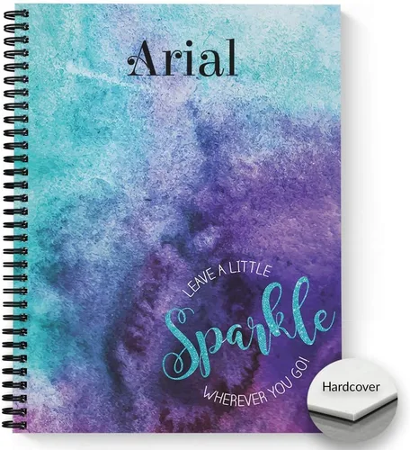 Vista 10 de Hardcover Believe You Can - Cuaderno motivacional personalizado, acabado mate satinado, 120 páginas del papel seleccionado, coloque espiral plana