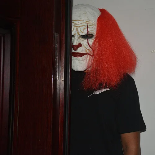 Vista 6 de Máscara de Halloween para hombres, máscaras de payaso aterradoras para adultos