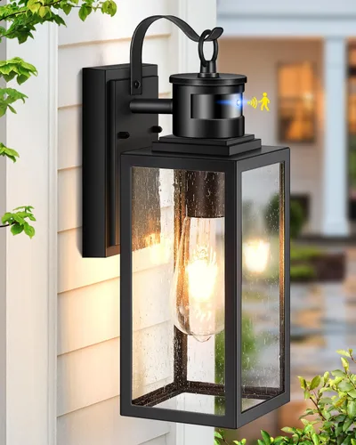 Vista 14 de VIANIS Luces de Pared para Exteriores, Luces de Porche Linterna para Exteriores, Accesorios de Iluminación para Exteriores Impermeables Negros