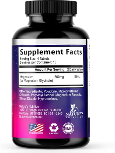 Vista 9 de Suplemento de glicinato de magnesio – 500 mg de magnesio por porción – 100% quelado y purificado – Apoya el sueño, la salud del corazón y la fuerza