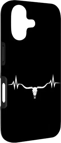 Vista 3 de Vintage Texas Longhorn Rancher Heartbeat Pulse Cattle Farmer Case for iPhone 17