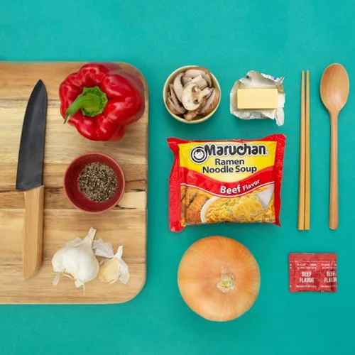 Vista 3 de Maruchan Sopa de fideos ramen, carne de res, 3 oz