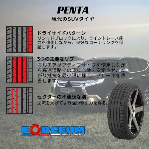 Vista 7 de Forceum - Penta - Neumático radial de touring para camión/SUV para todas las estaciones - 265/60R18 265/60/18 265/60-18 114V, índice de carga XL 4