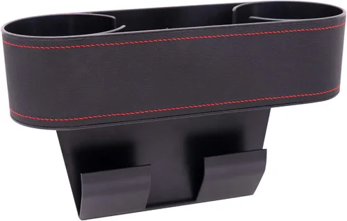 Vista 12 de Portavasos de automóvil, portavasos para asiento delantero automático, cubierta de piel sintética, soporte para bebidas, organizador de relleno