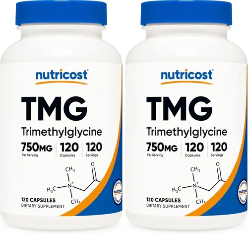 Vista 7 de Nutricost TMG (trimetilglicina) 750 mg, 120 cápsulas