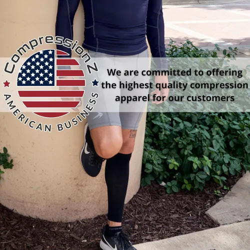 Vista 3 de CompressionZ Calf Compression Sleeves for Men & Women Running Shin Splint Support - Footless Socks Varicose Pain Relief
