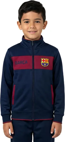 Vista 10 de Icon Sports Chaqueta de fútbol con licencia oficial del FC Barcelona - Unisex para niños
