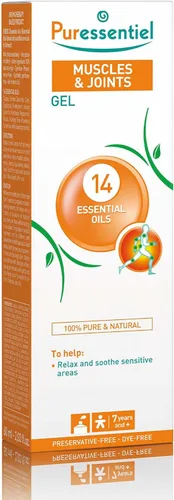 Vista 9 de Puressentiel Gel para músculos y articulaciones, gel calmante para alivio muscular y alivio de rodilla, gel refrescante para alivio de pies, gel