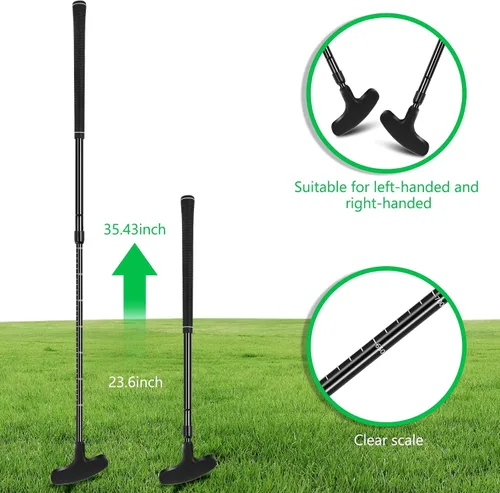 Vista 2 de Golf Putter, Golf Putters for Men & Women, Mini Putter, Club Golf Set, Bucket Golf Game, Two-Way Putters Includes Ball, Cup with Flag