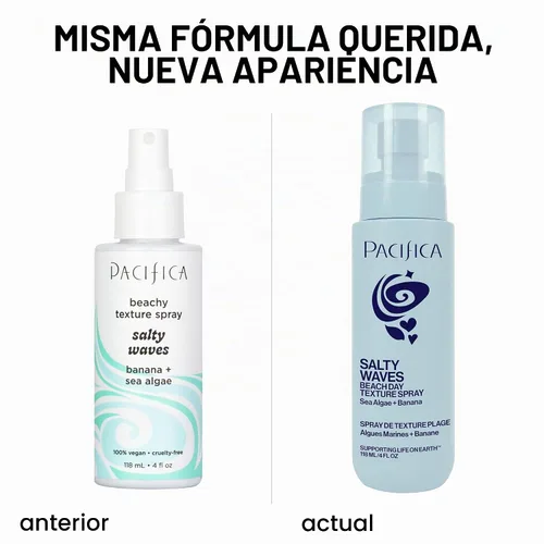 Vista 3 de Pacifica Salty Waves - Spray texturizante de sal marina, aroma a coco de 4 onzas, espray para el cabello Beachy Waves para textura y volumen