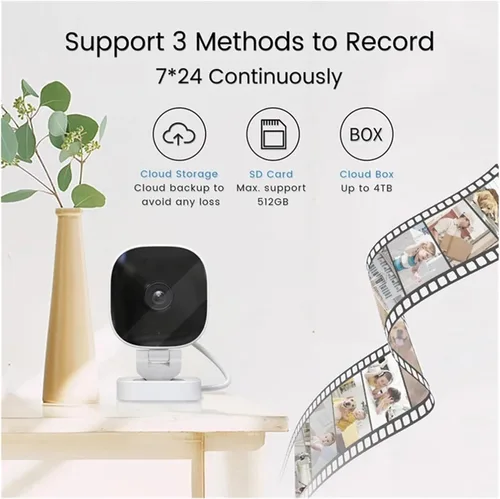 Vista 3 de Cámara de seguridad al aire libre impermeable 4K WiFi IP65 Blanco
