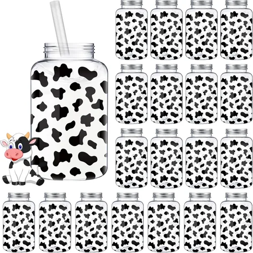 Vista 8 de Juego de 20 tazas de lazo rosa de 16 onzas, vasos de plástico